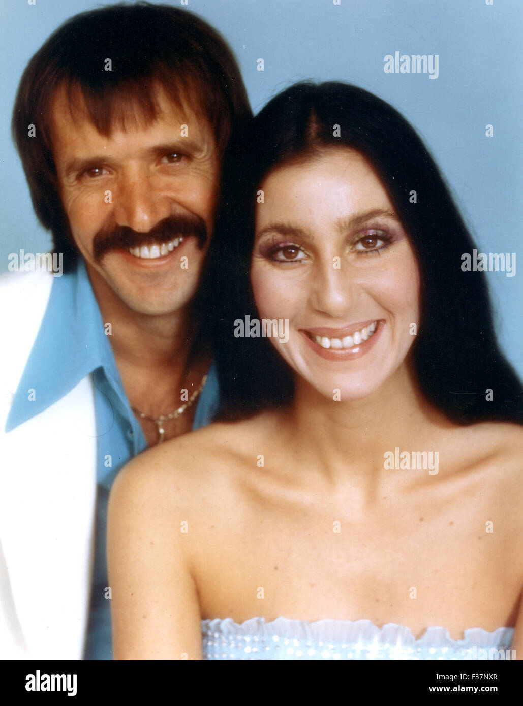 SONNY AND CHER NOUS Pomotional photo de duo vocal sur 1966 Banque D'Images