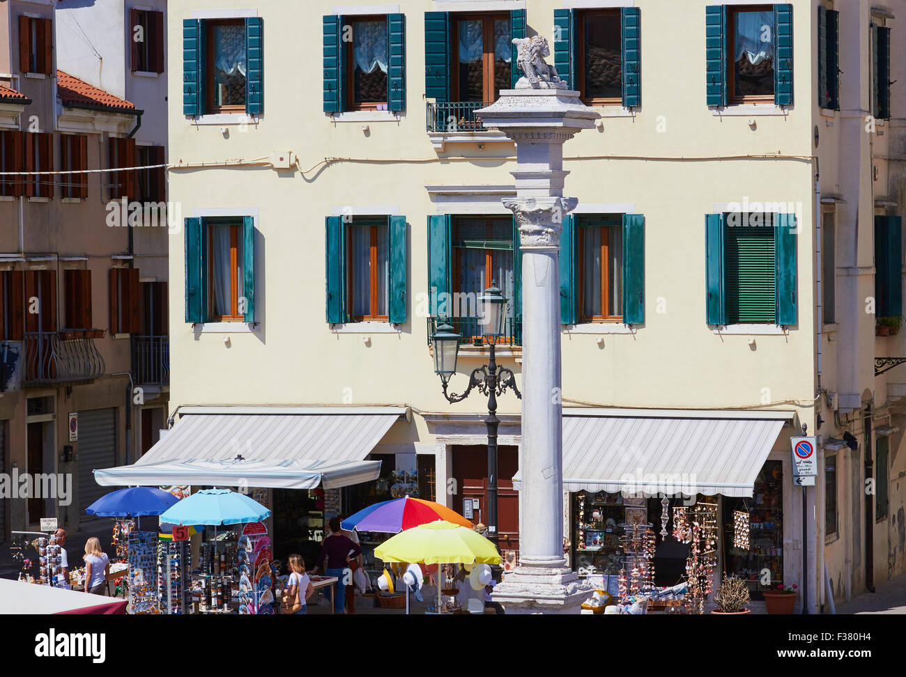 Piazzetta Vigo Chioggia Lagune de Venise Vénétie Italie Europe Banque D'Images