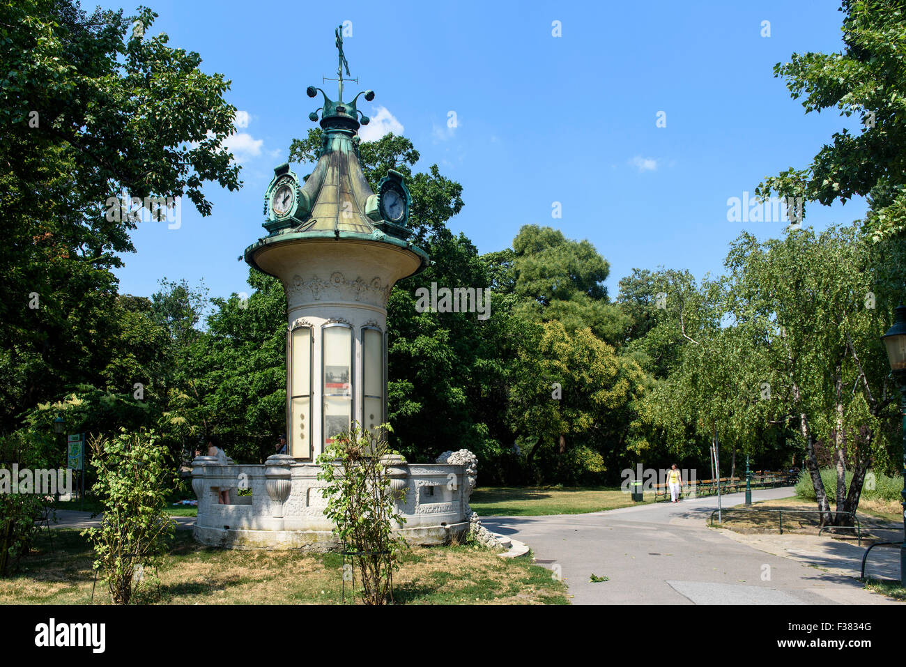 La publicité dans le Stadtpark, Vienne, Autriche, patrimoine mondial Banque D'Images