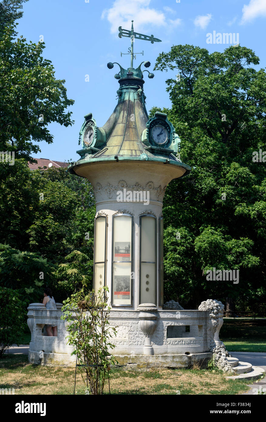 La publicité dans le Stadtpark, Vienne, Autriche, patrimoine mondial Banque D'Images