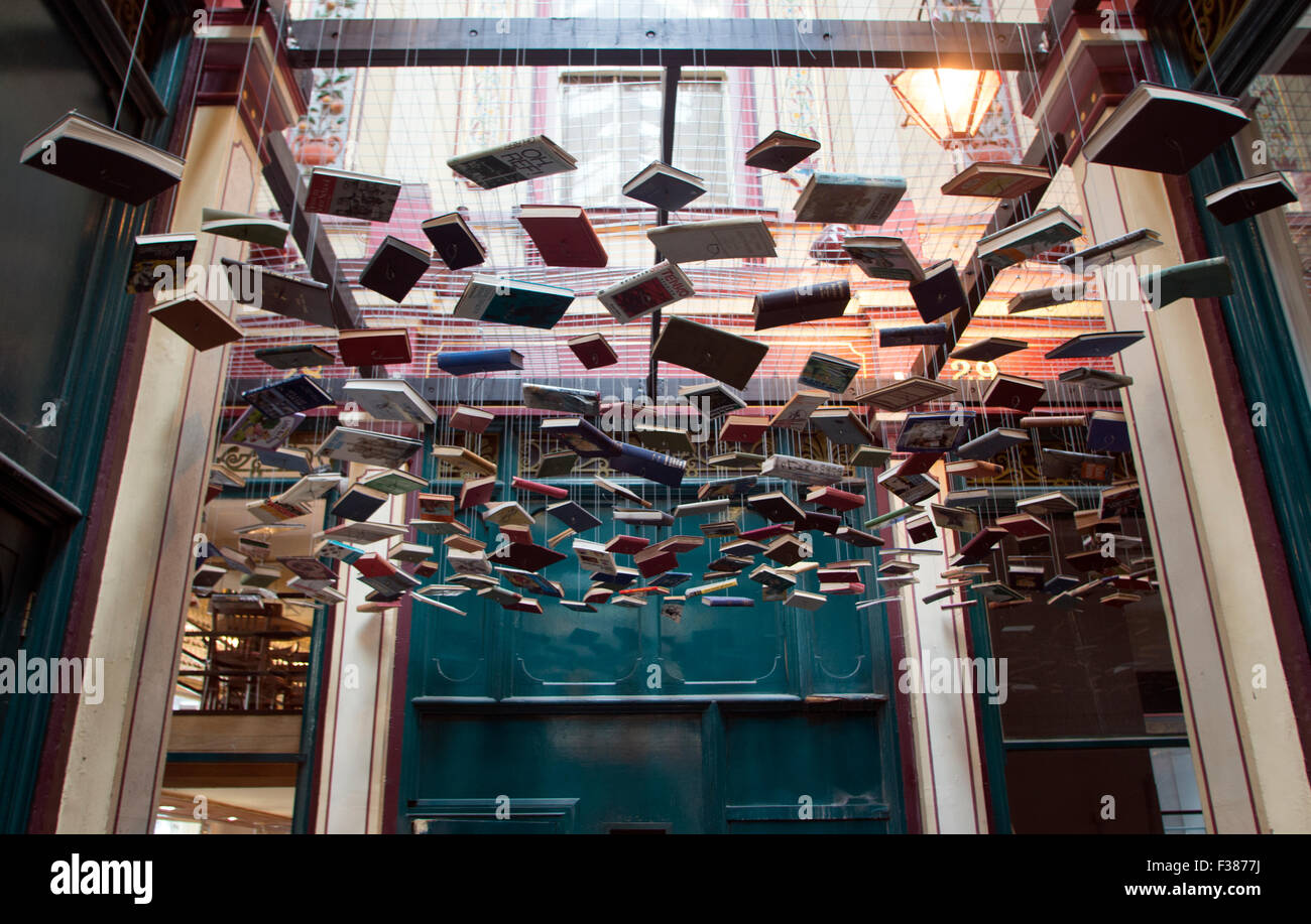 Leadenhall Market pendaison Books City de Londres Banque D'Images