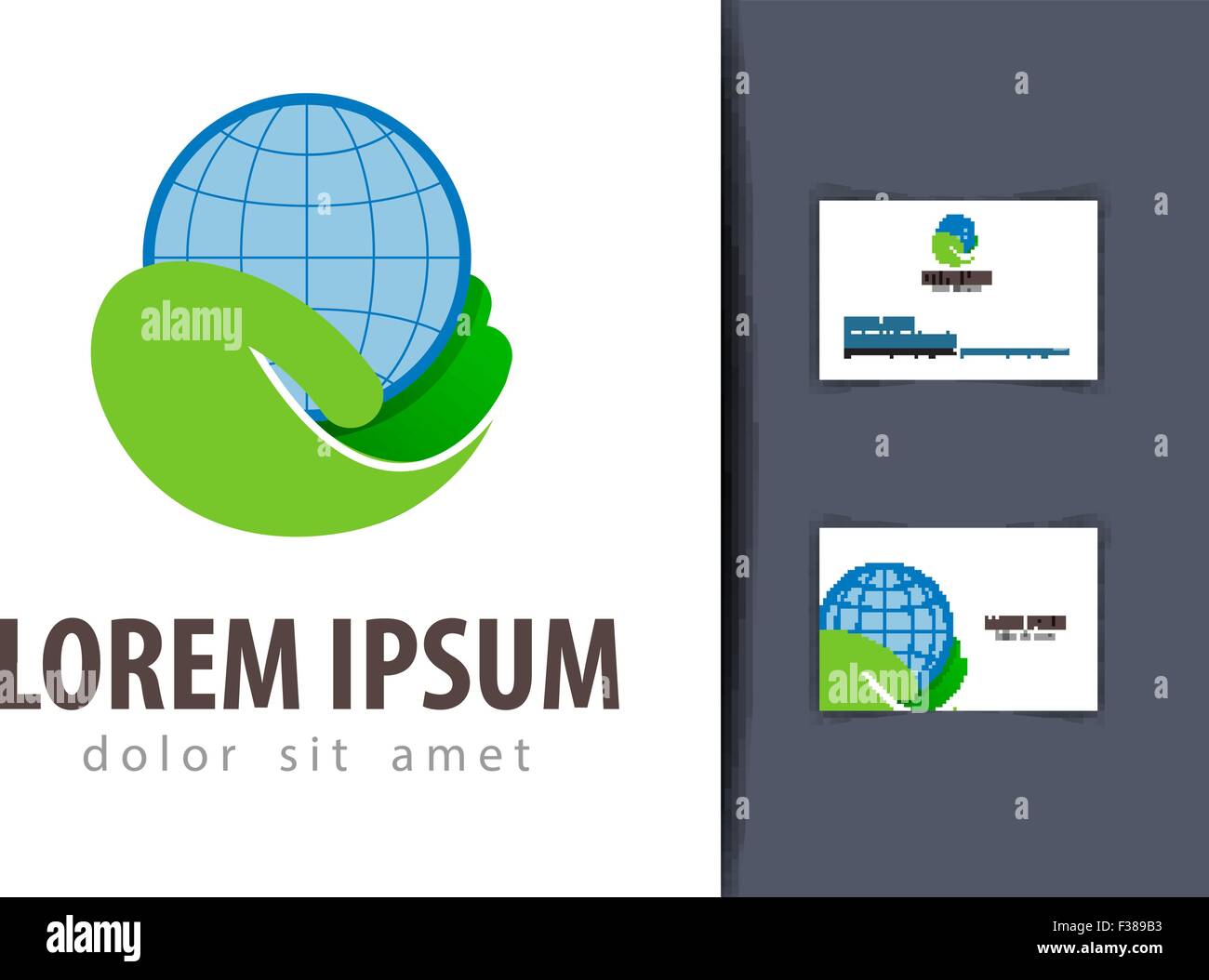 Modèle de conception de logo vector l'écologie de la terre ou de l'icône de bienfaisance. Illustration de Vecteur