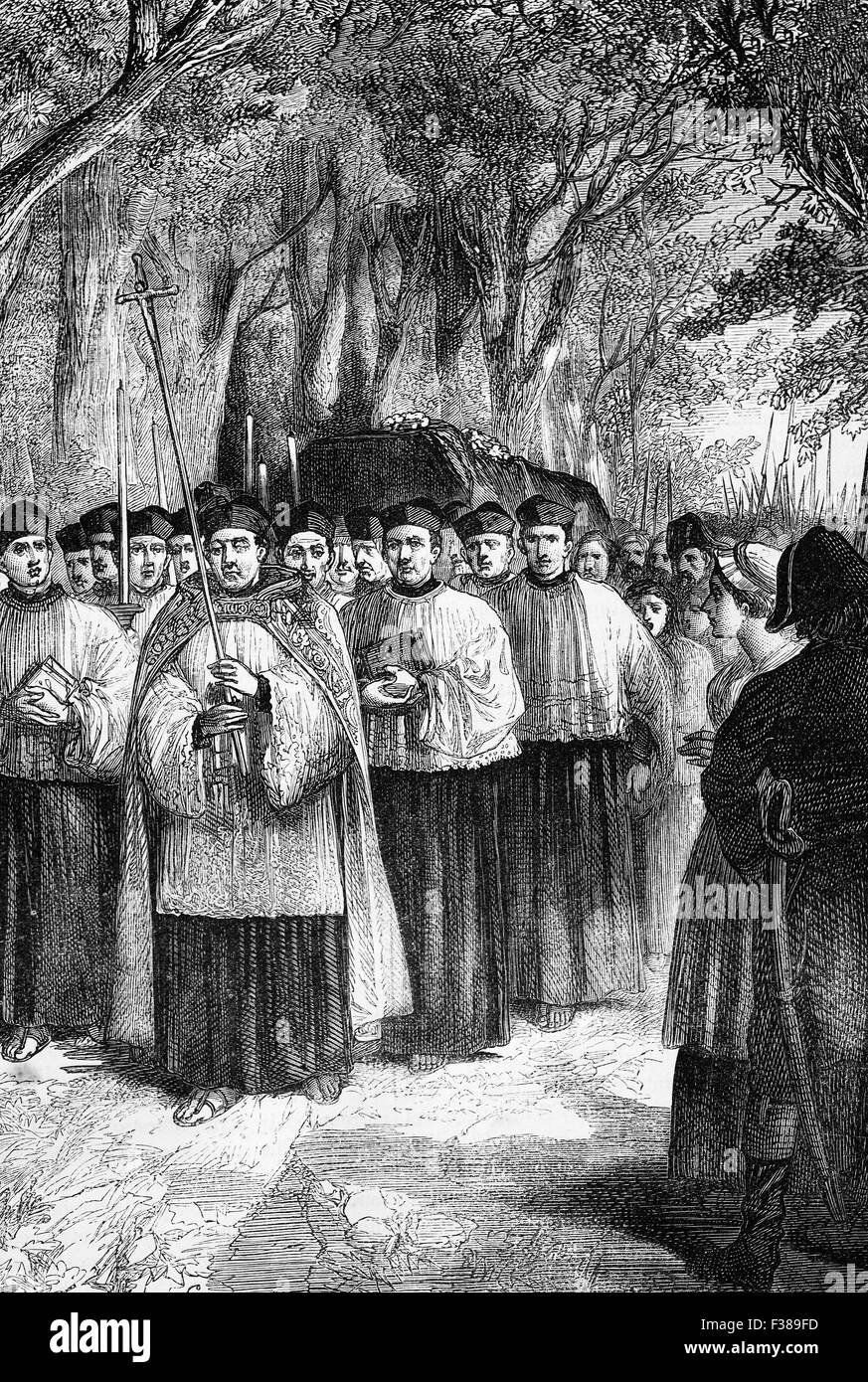 Les funérailles de Jean-Paul Marat le 13 juillet 1793. Il était un médecin, théoricien de la politique et le scientifique le plus connu pour sa carrière en France en tant que journaliste et politicien radical au cours de la Révolution française Banque D'Images