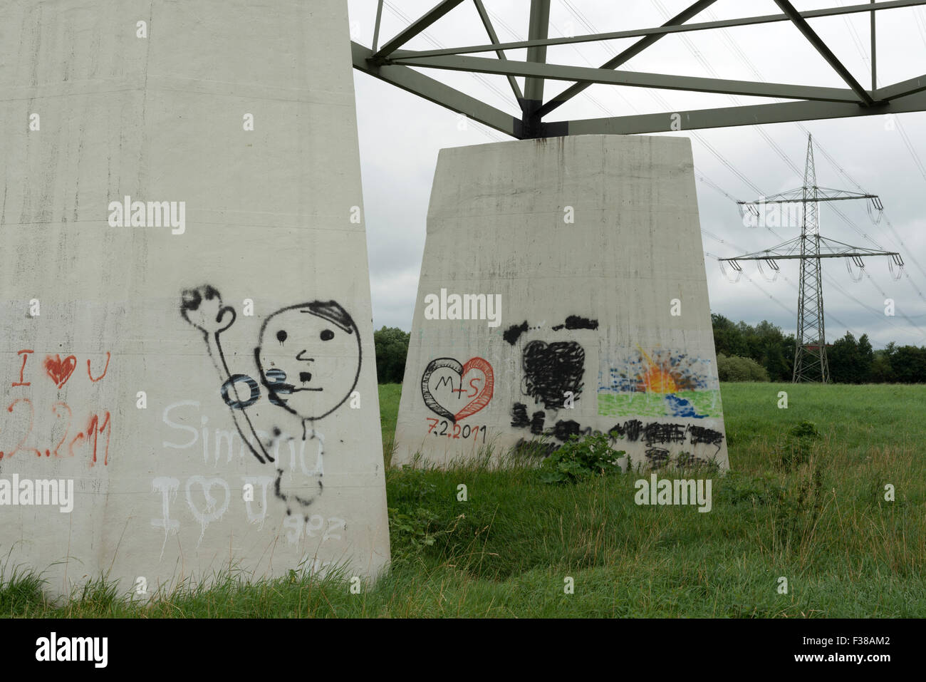 Adolf Hitler Rheindorf graffiti près de Leverkusen Allemagne Banque D'Images