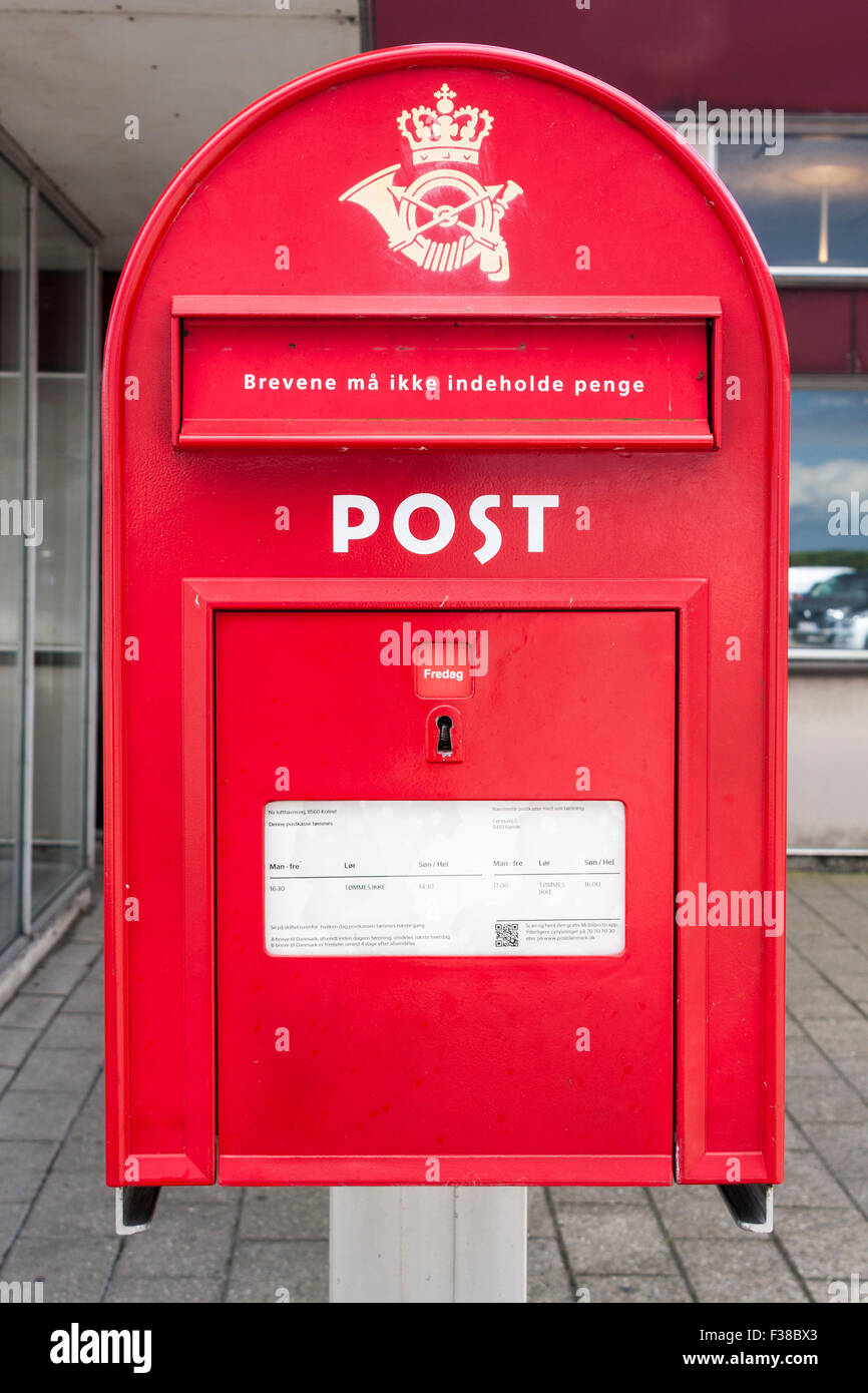 Postbox danois, Aarhus, Danemark, Europe. Banque D'Images