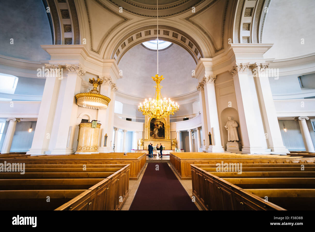 L'intérieur de la cathédrale d'Helsinki, à Helsinki, en Finlande. Banque D'Images