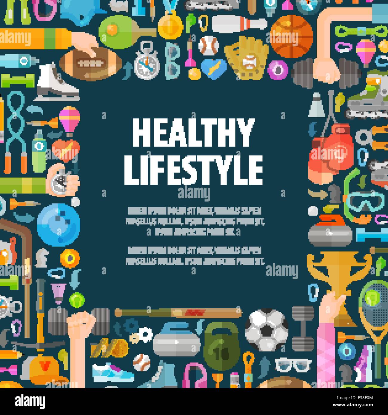 Modèle de conception de logo vector sport fitness culture physique. ou icônes Illustration de Vecteur