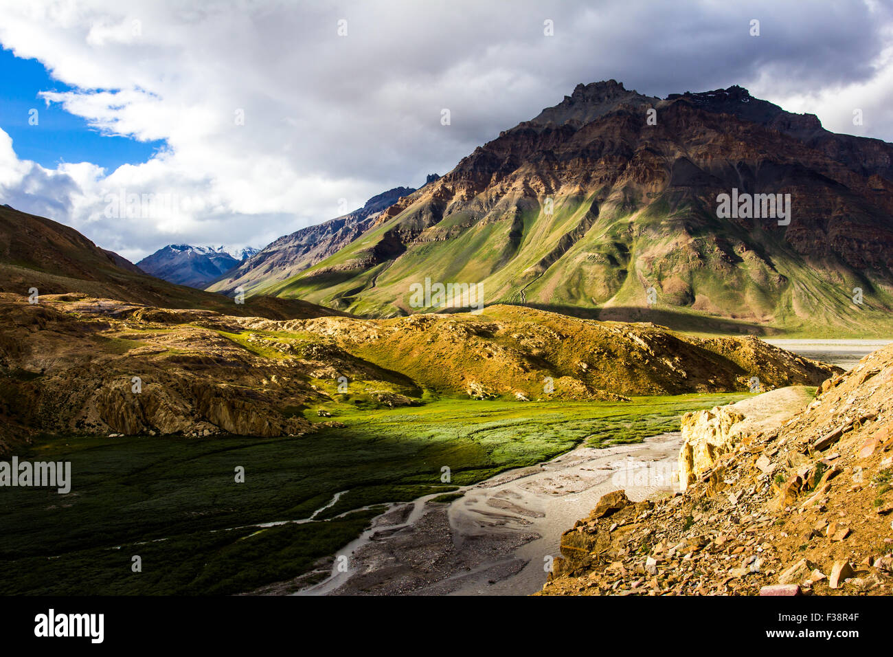 Lahaul Valley dans l'Himachal Pradesh, Inde Banque D'Images