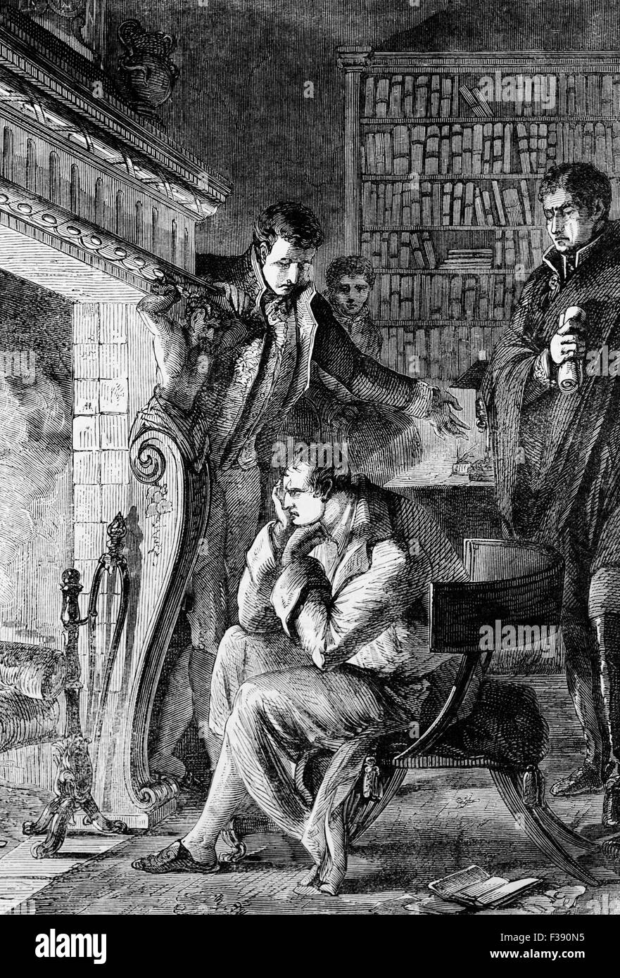 Napoléon Bonaparte à Fountainbleu Château avant son abdication après le