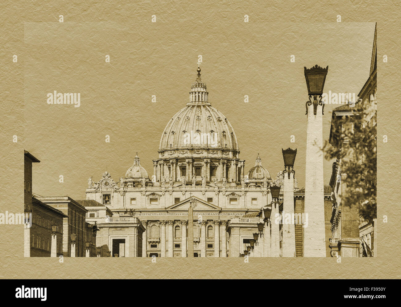 Vue de la Basilique Saint-Pierre, Vatican, Rome, Latium, Italie, Europe Banque D'Images