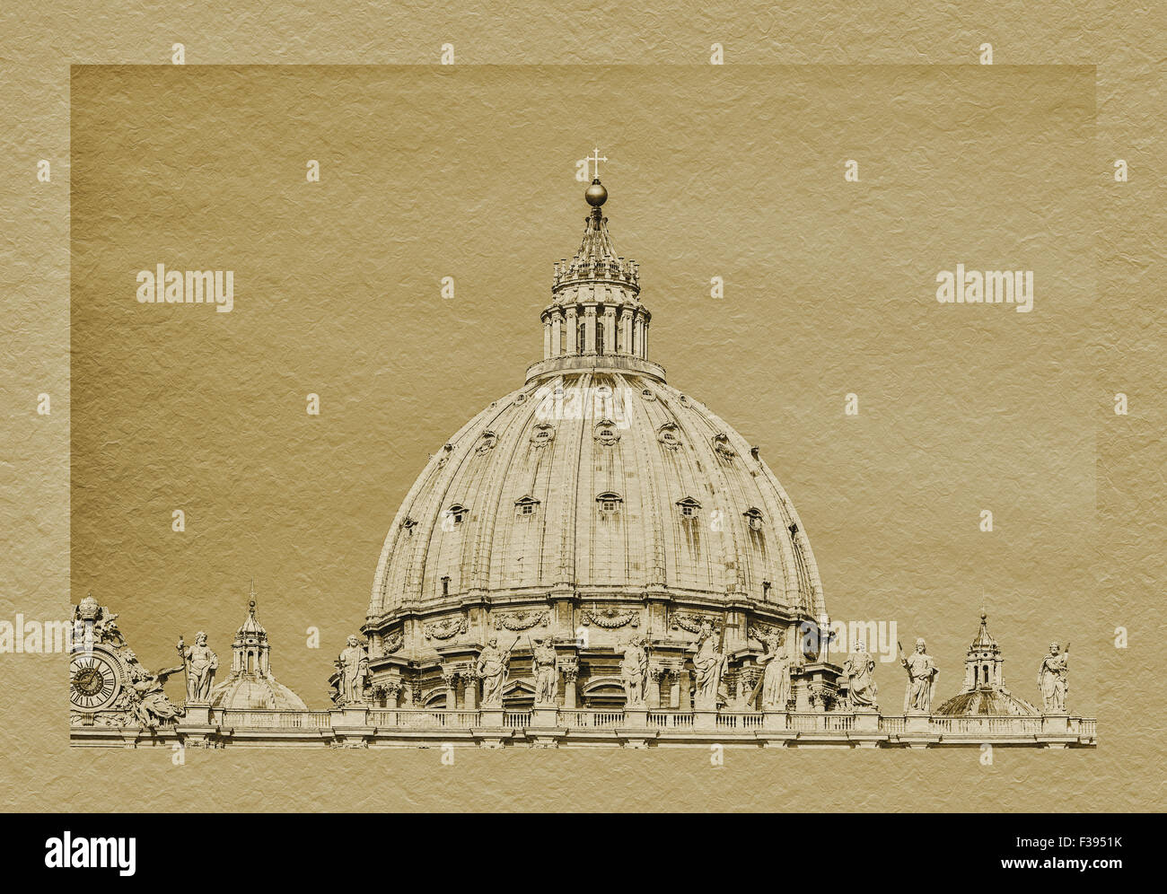 Vue de la Basilique Saint-Pierre, Vatican, Rome, Latium, Italie, Europe Banque D'Images