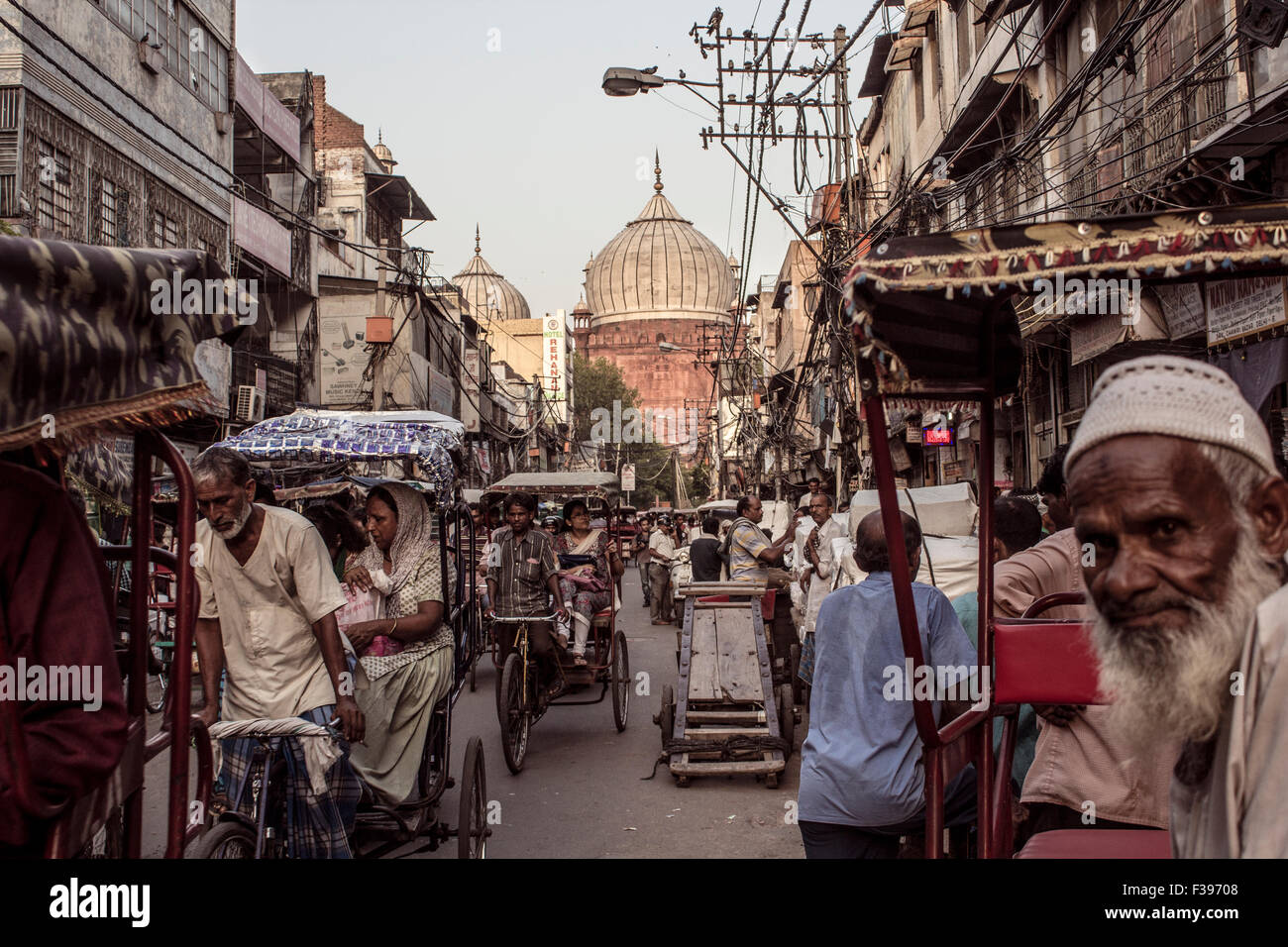 Chowri Bazar, Old Delhi Banque D'Images