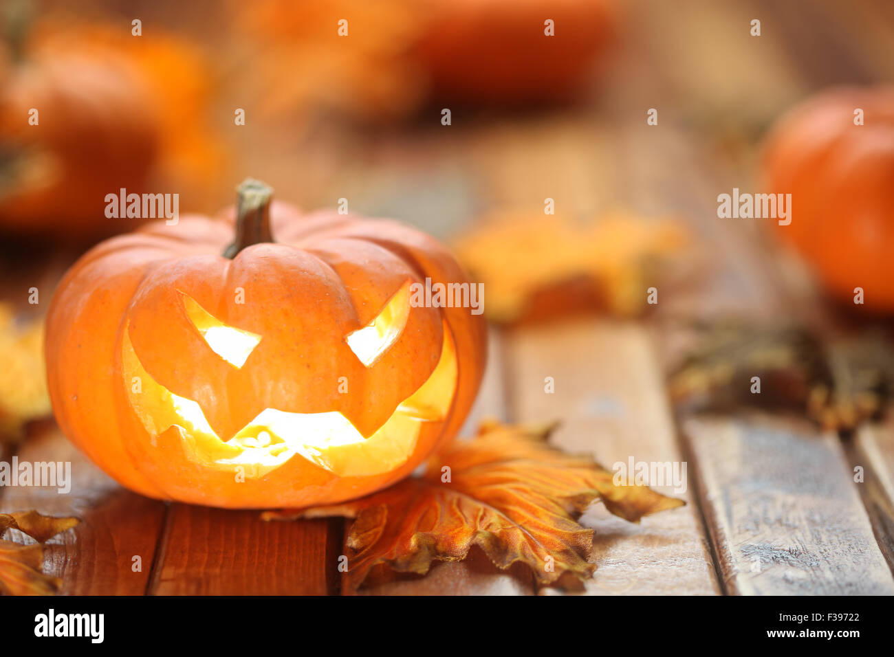 Halloween Jack O' Lantern background Banque D'Images