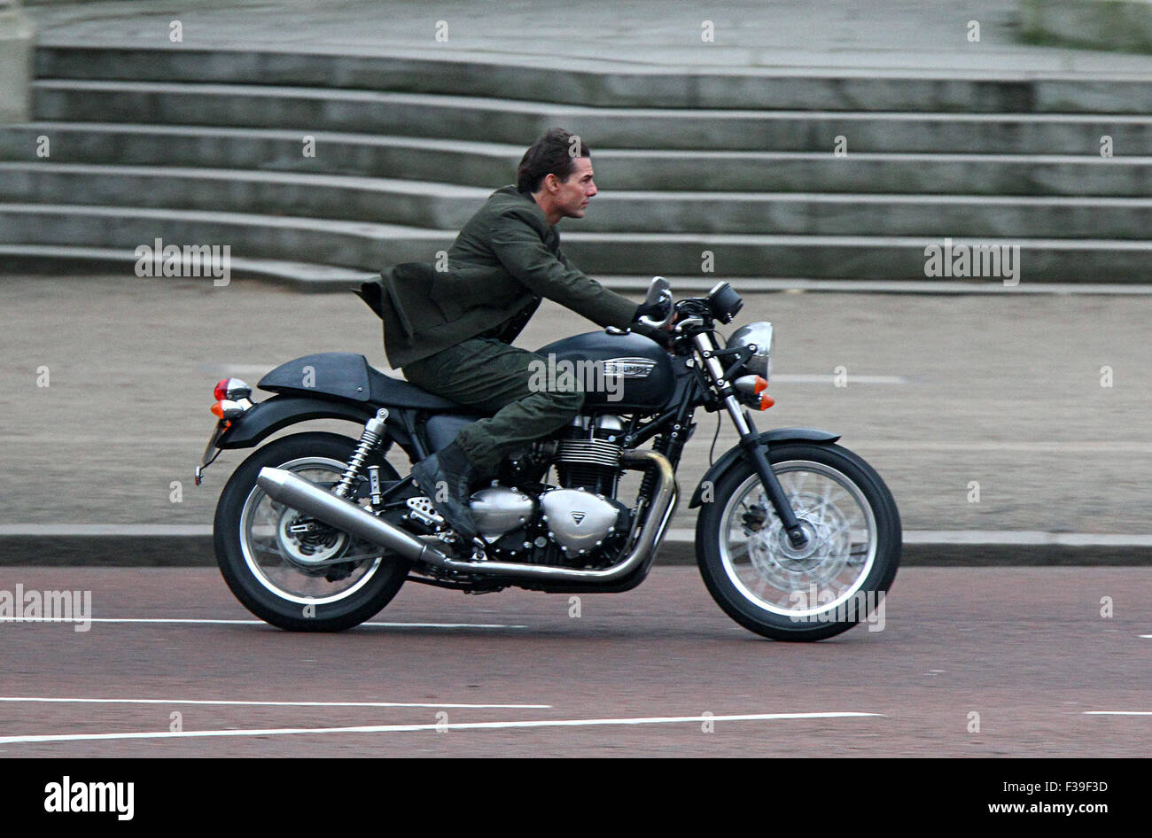 Tom Cruise vu le tournage à Londres 2013 Banque D'Images