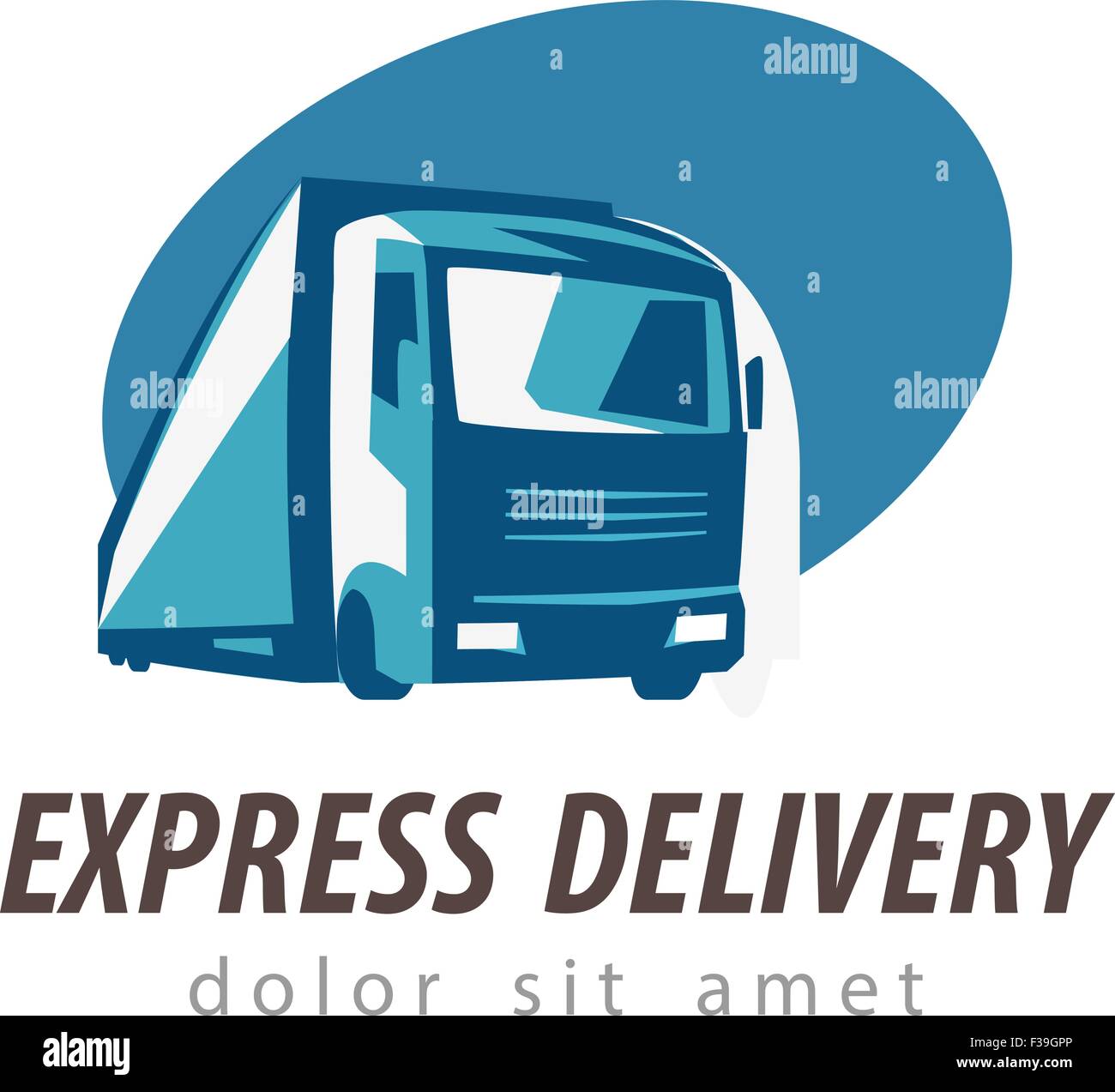 Modèle de conception de logo vector livraison camion ou l'icône de camion. Illustration de Vecteur