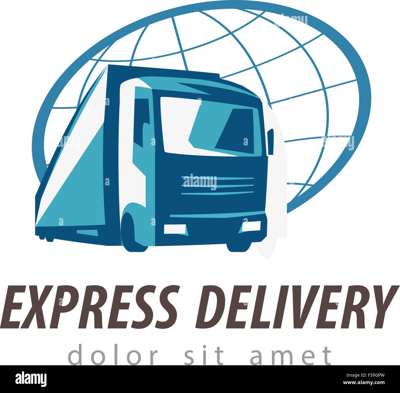 Modèle de conception de logo vector livraison. le transport ou l'icône du chariot Illustration de Vecteur