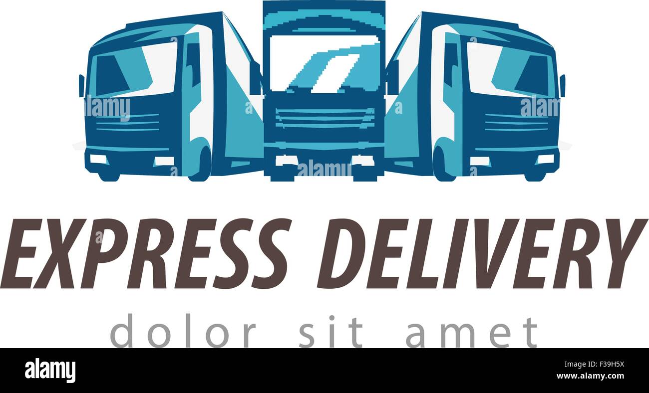 Modèle de conception de logo vector camion trafic ou icône de livraison. Illustration de Vecteur