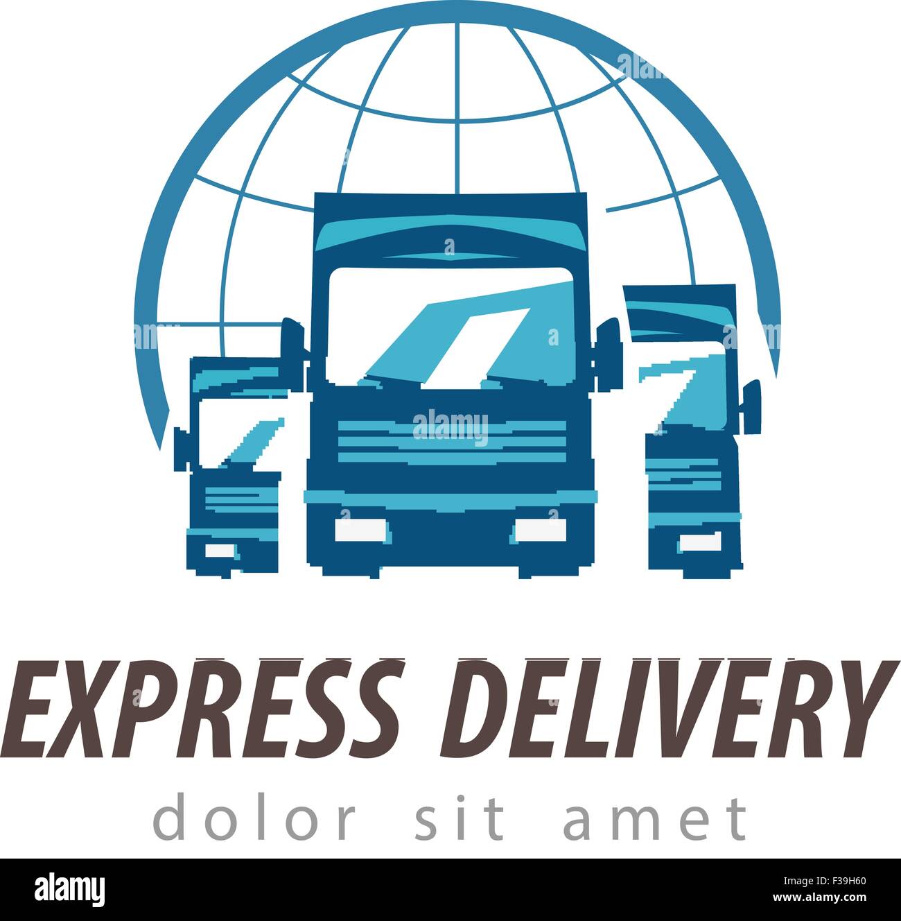 Chariot logo vector modèle. L'icône d'expédition ou de livraison Illustration de Vecteur