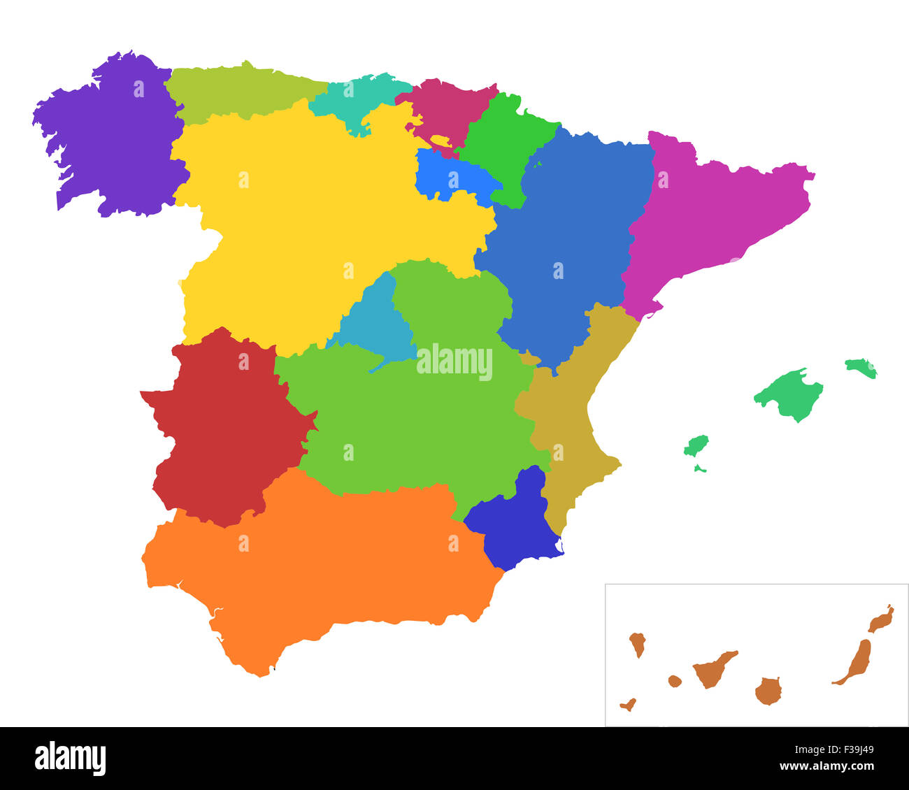 Carte De L Espagne Photo Stock Alamy