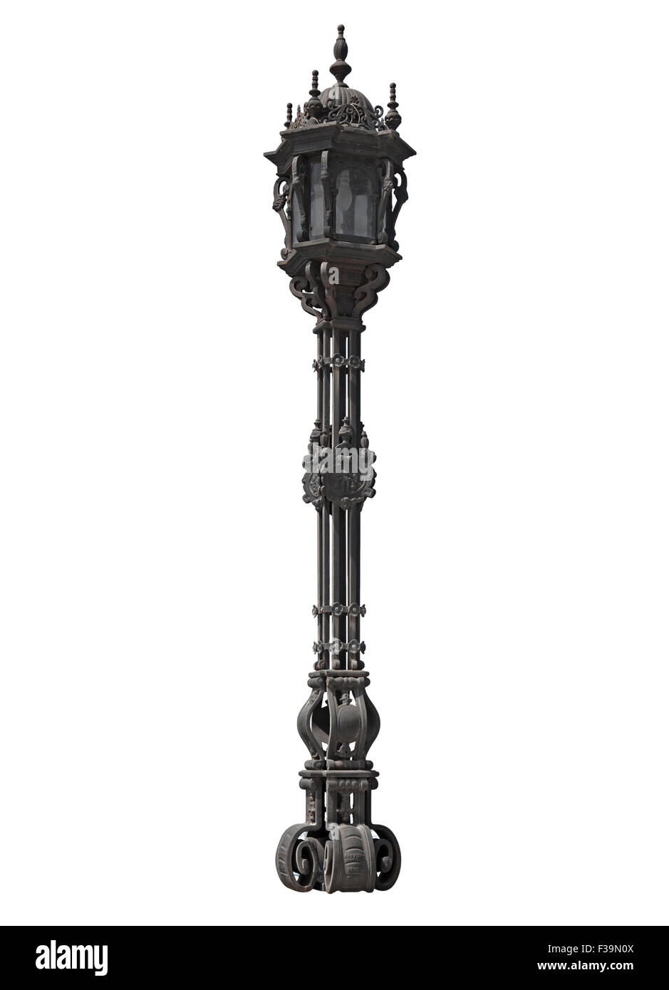 Un isolé photo d'un vieux lampadaire de rue Banque D'Images