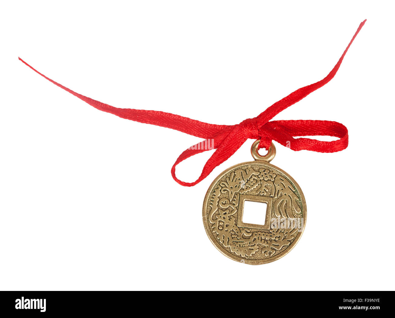 Porte-Clés Feng Shui Pièce Chinoise – 2 Porte-Bonheur Avec Cordon Rouge Et Pendentif Five Emperors - 6