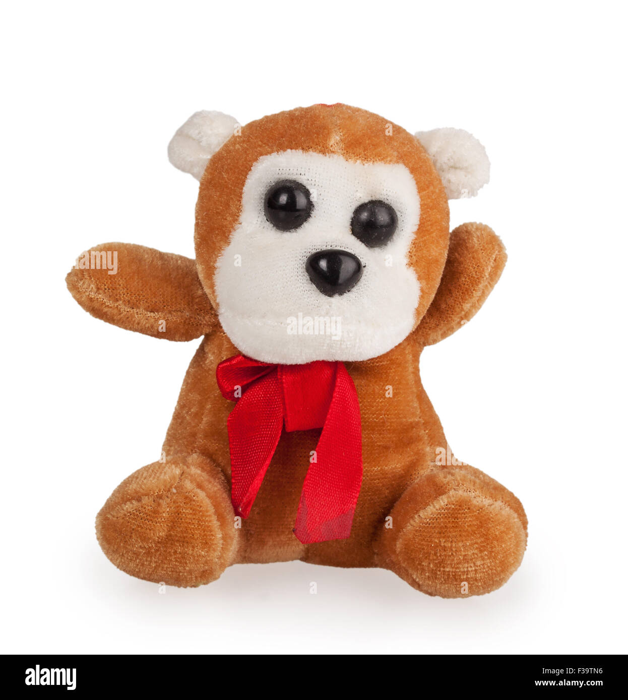 Peluche singe isolé sur fond blanc Banque D'Images