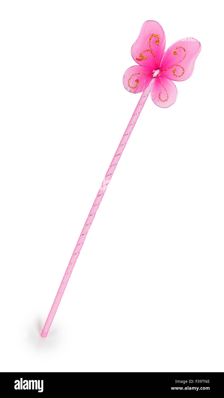 Pink Fairy wand isole sur fond blanc Photo Stock Alamy
