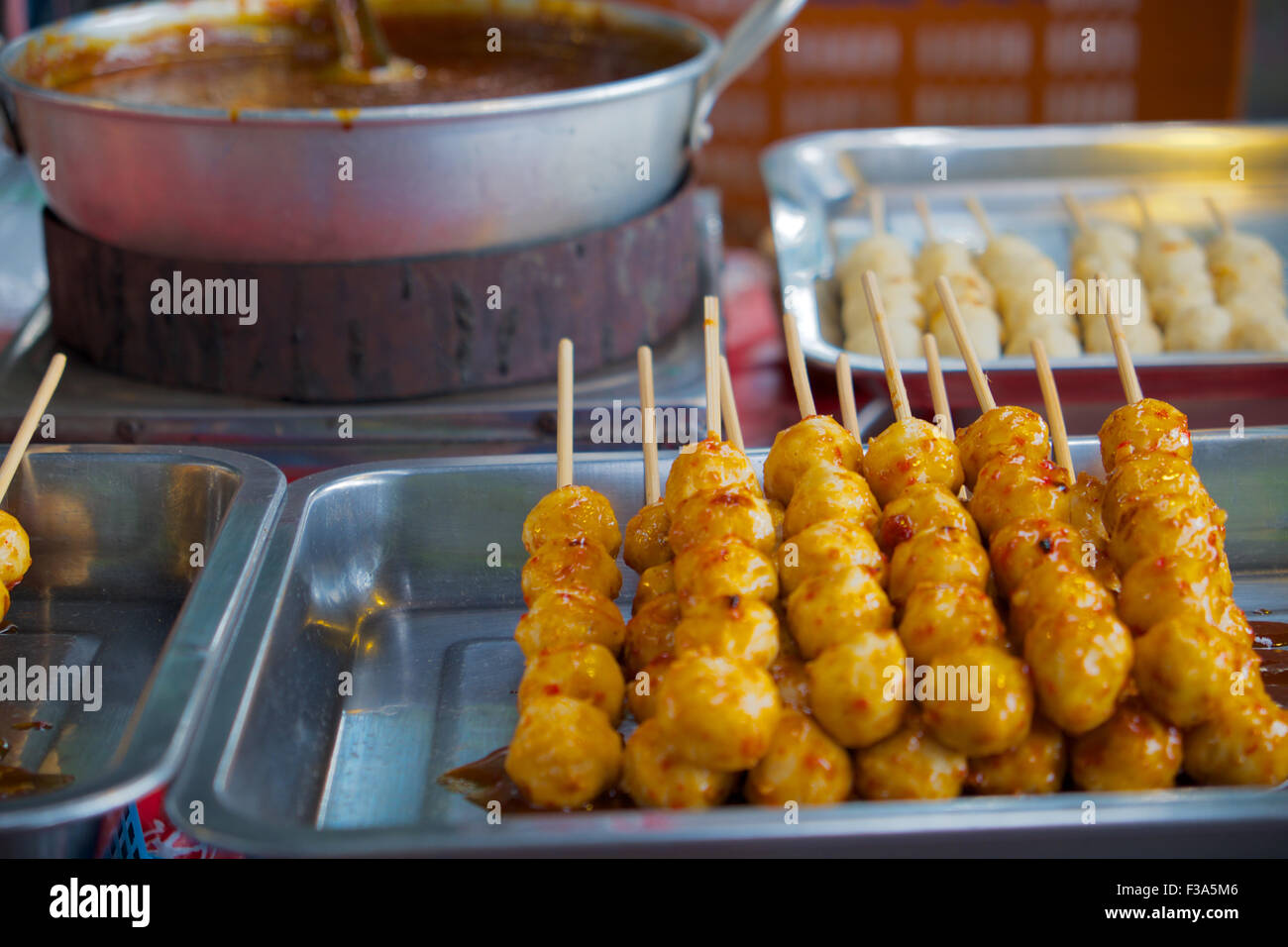 De viande de style thaï Banque D'Images