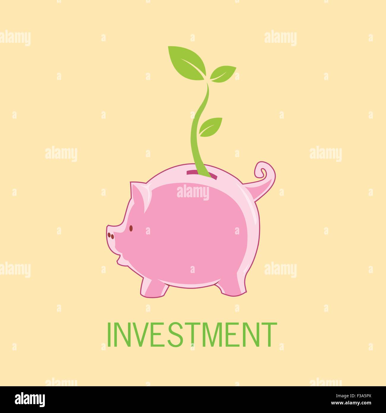 Piggy Bank investment Illustration de Vecteur