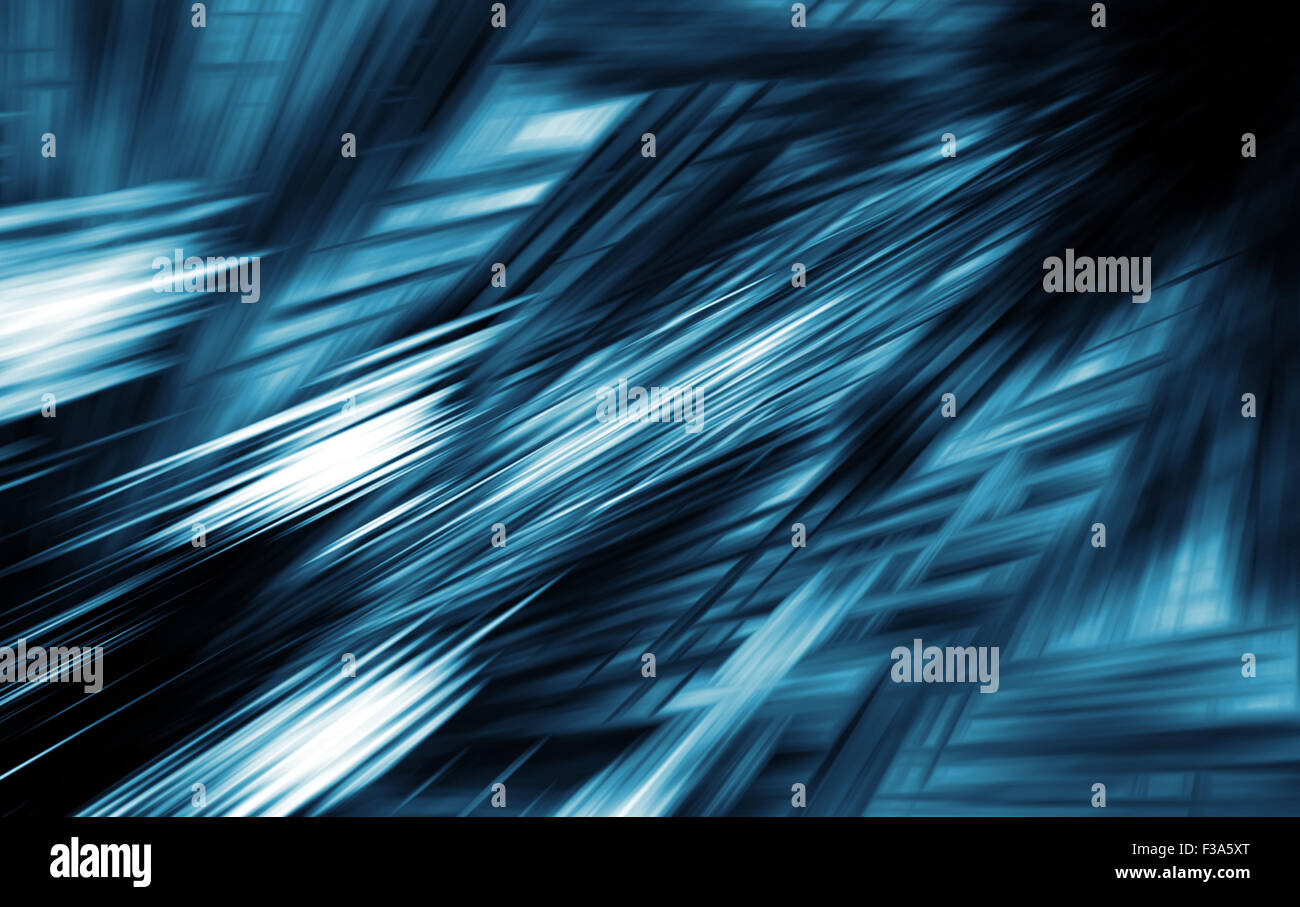 Bleu foncé abstrait arrière-plan flou numérique, 3d illustration Banque D'Images