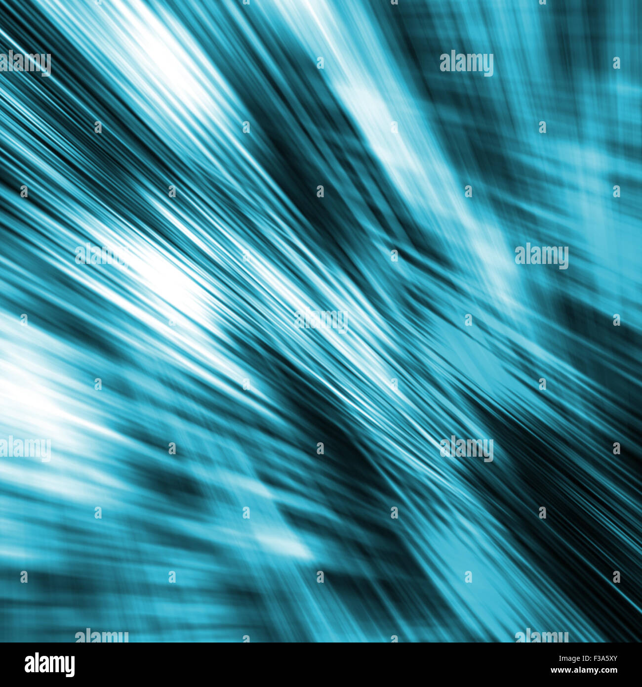 Carré bleu abstrait arrière-plan flou numérique, 3d illustration Banque D'Images