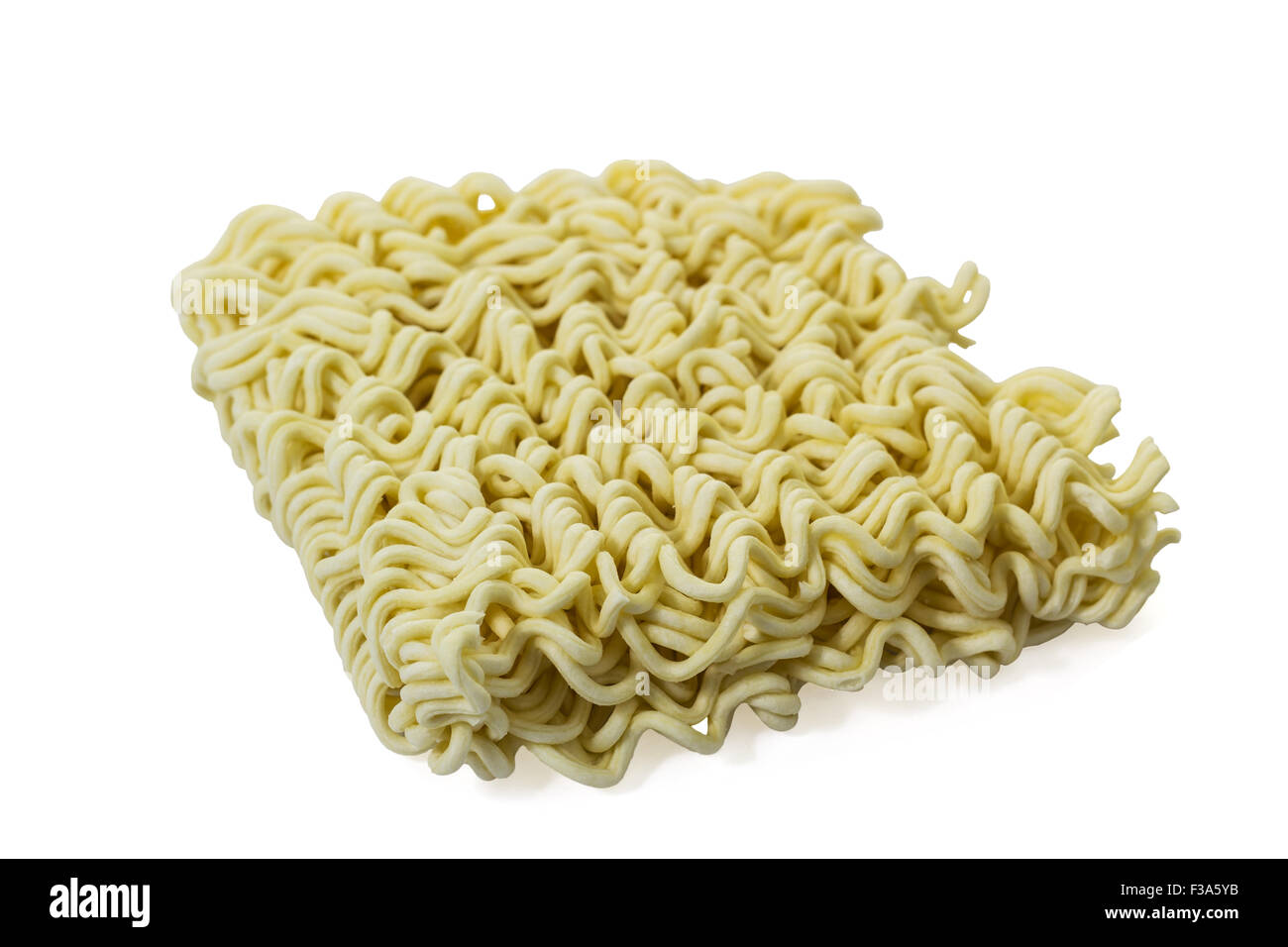 Nouilles instantanées isolé sur fond blanc et clipping path Banque D'Images