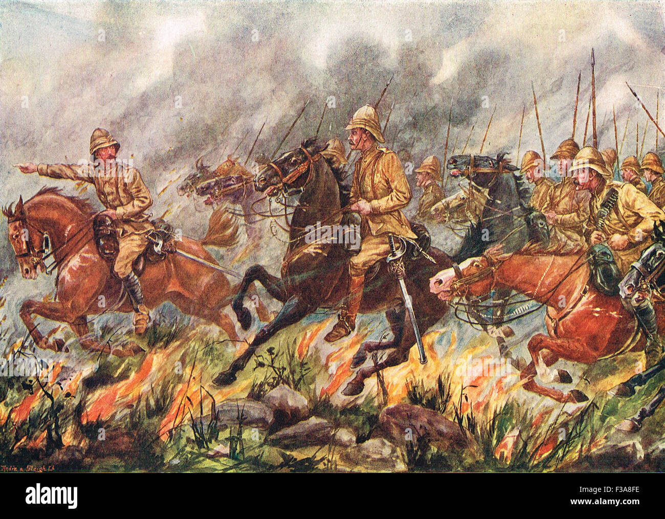 Lord Dundonald's ride de flammes Guerre des Boers Banque D'Images