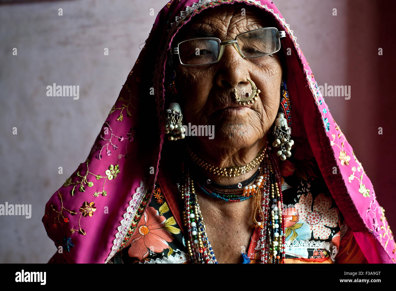 Femme appartenant à la caste Lambani ( Inde) Banque D'Images