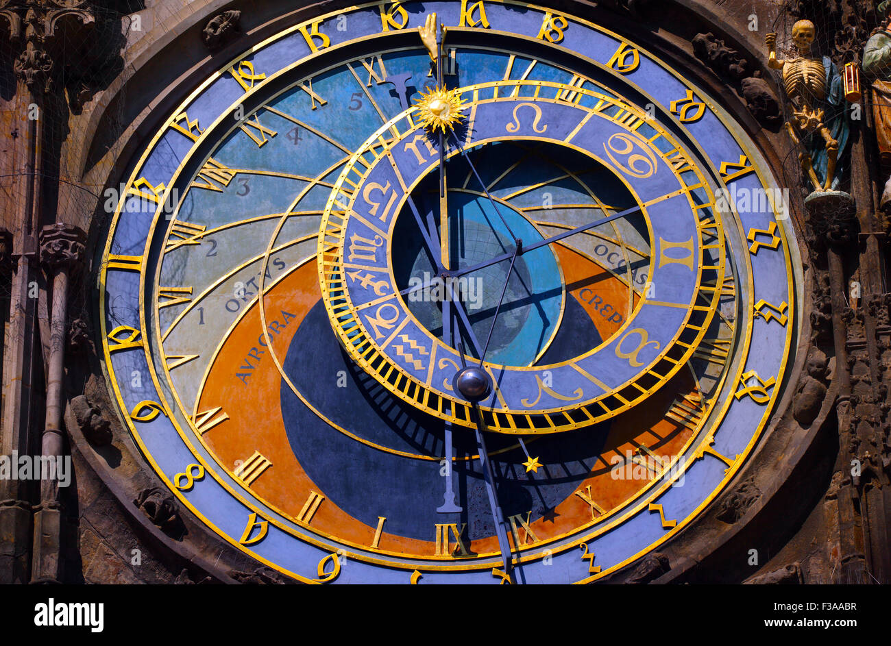 Horloge astronomique de la vieille ville de Prague Banque D'Images