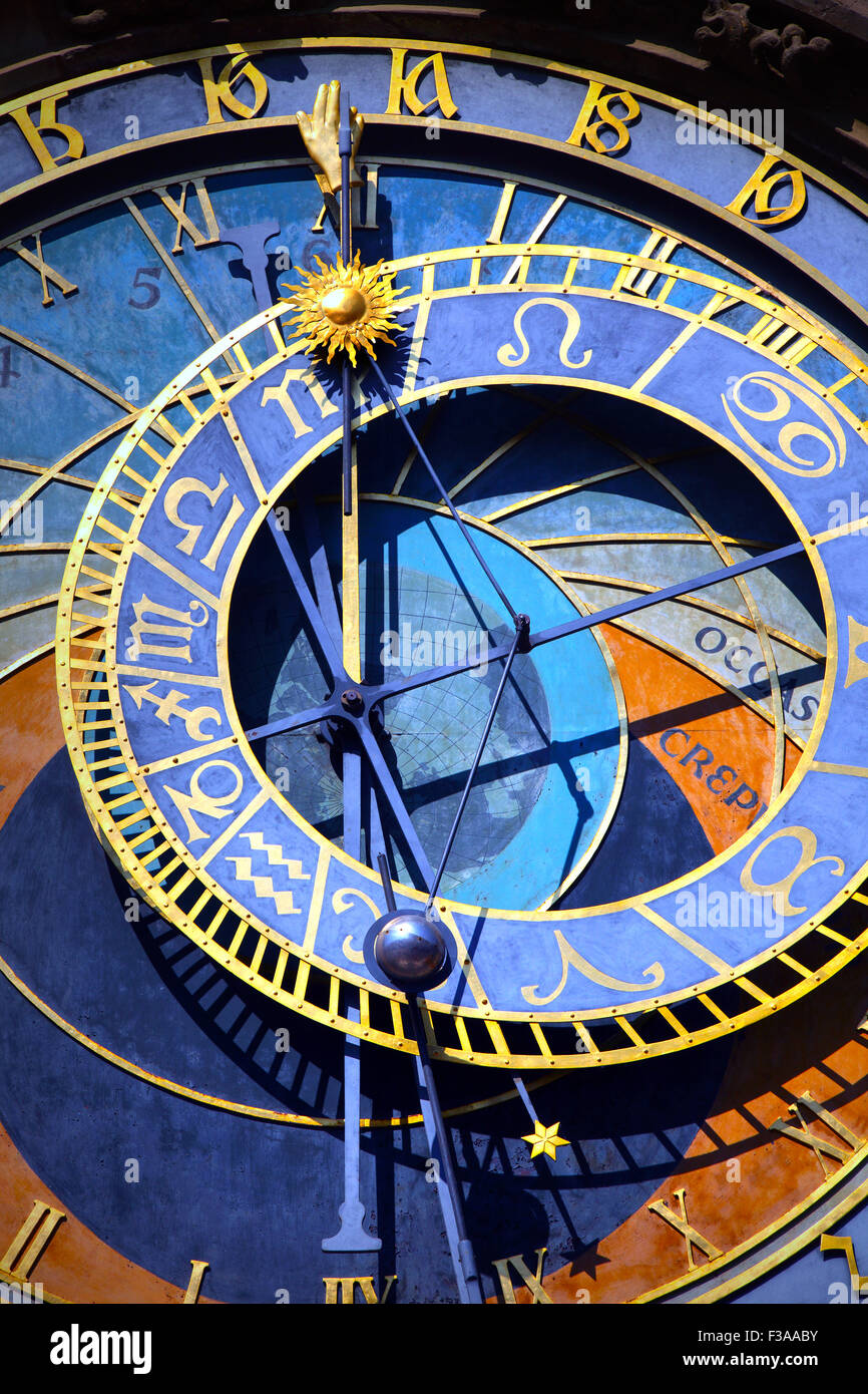 Horloge astronomique de la vieille ville de Prague Banque D'Images