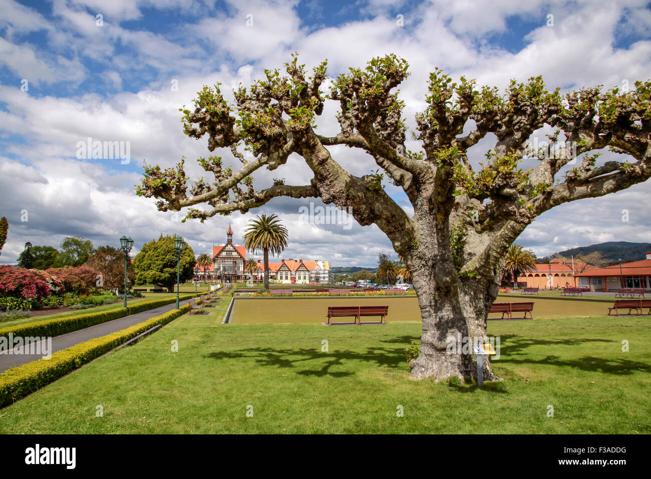 Jardins du gouvernement, Rotorua, île du Nord, Nouvelle-Zélande Banque D'Images