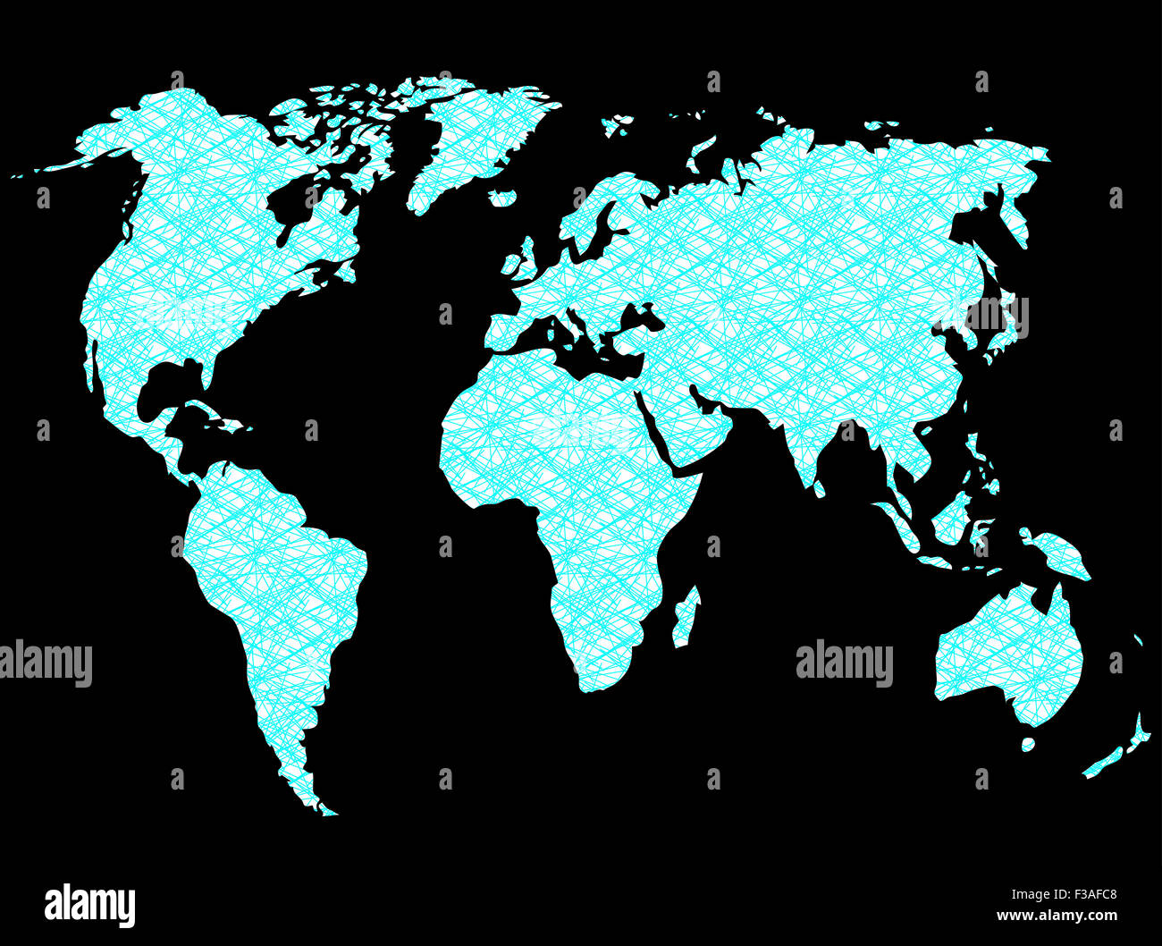 World map connexion réseau. La technologie de l'Internet, la conception de la communication de masse, vector art design abstract inhabituelle illust Banque D'Images