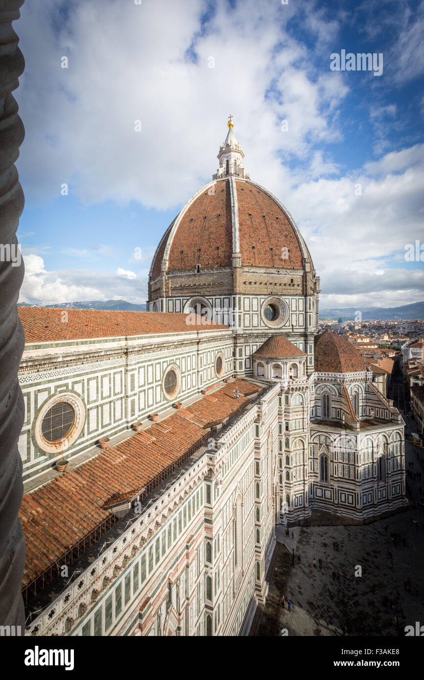 Florence, vue panoramique sur la ville, La Cathédrale Dome et de vieux bâtiments. Cityscape, Italie Banque D'Images
