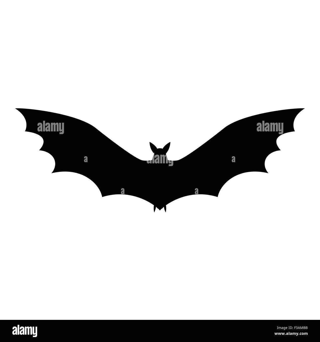 Bat silhouette noire personnages de l'Halloween Illustration de Vecteur