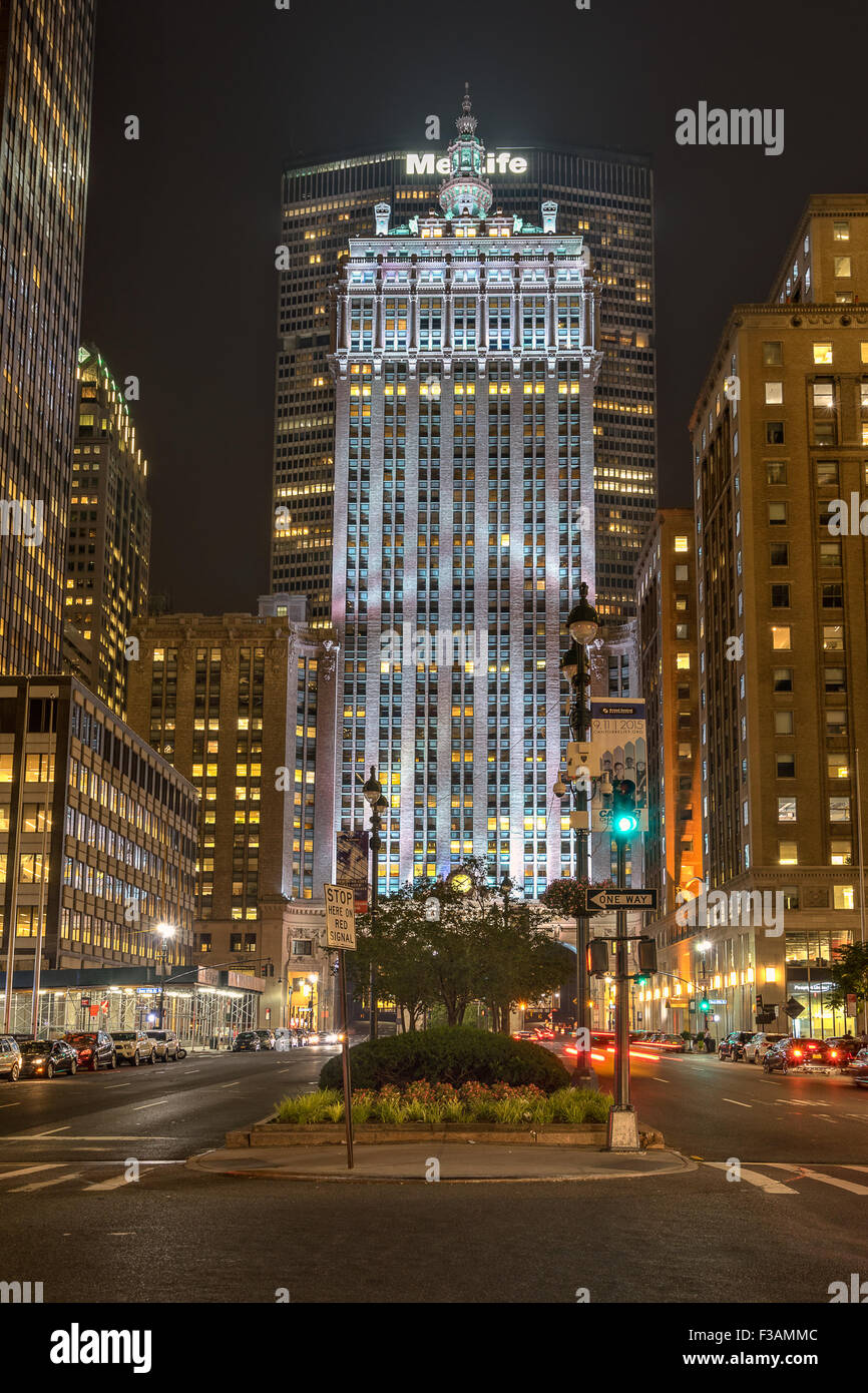 Park Avenue à New York City Banque D'Images