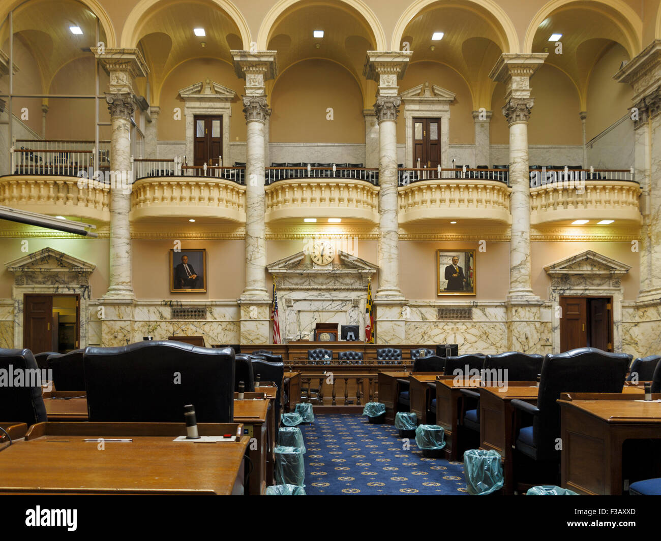 Chambre Chambre des délégués de Maryland State House et State Capitol, Annapolis, Maryland Banque D'Images