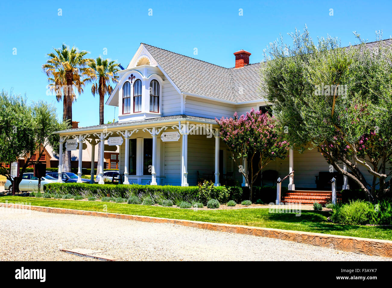 Constructeurs et d'architectes bureaux à Los Olivos, une petite ville dans la région de la vallée de Santa Maria à Santa Barbara en Californie Banque D'Images