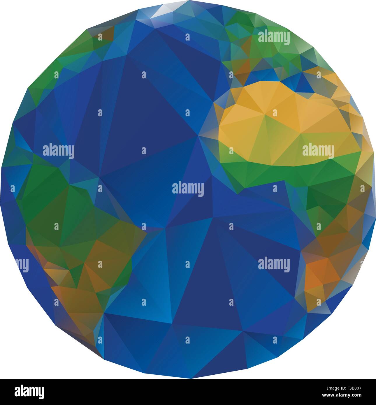 Vector Illustration de Poly bas monde Illustration de Vecteur