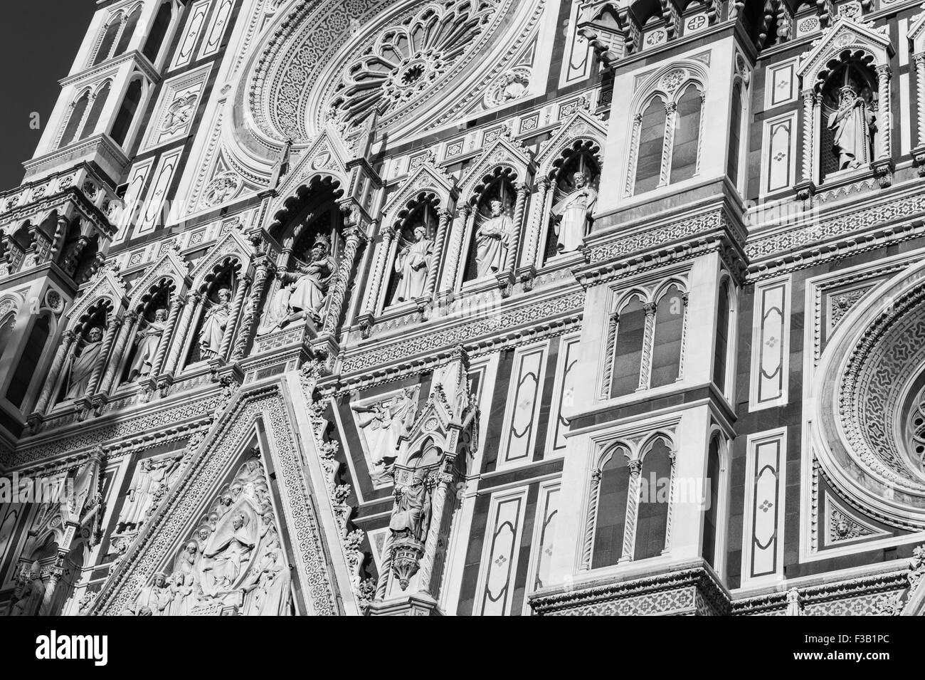 Façade de la Cathédrale, Dôme de la Basilique di Santa Maria del Flore, Il Duomo di Firenze, Florence, Italie Banque D'Images