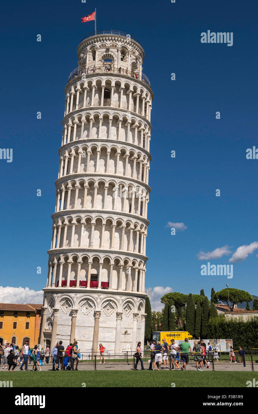 La tour penchée de Pise, Torre Pendente di Pisa, Pise, Italie Banque D'Images