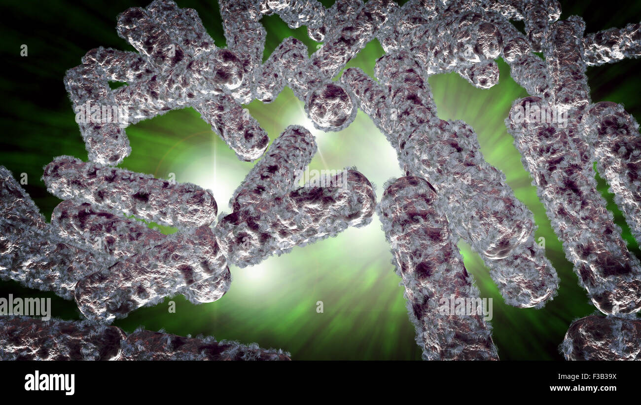 Escherichia coli, également connu sous le nom de bactéries E. coli dans les sciences de la santé en image 3D'arrière-plan Banque D'Images