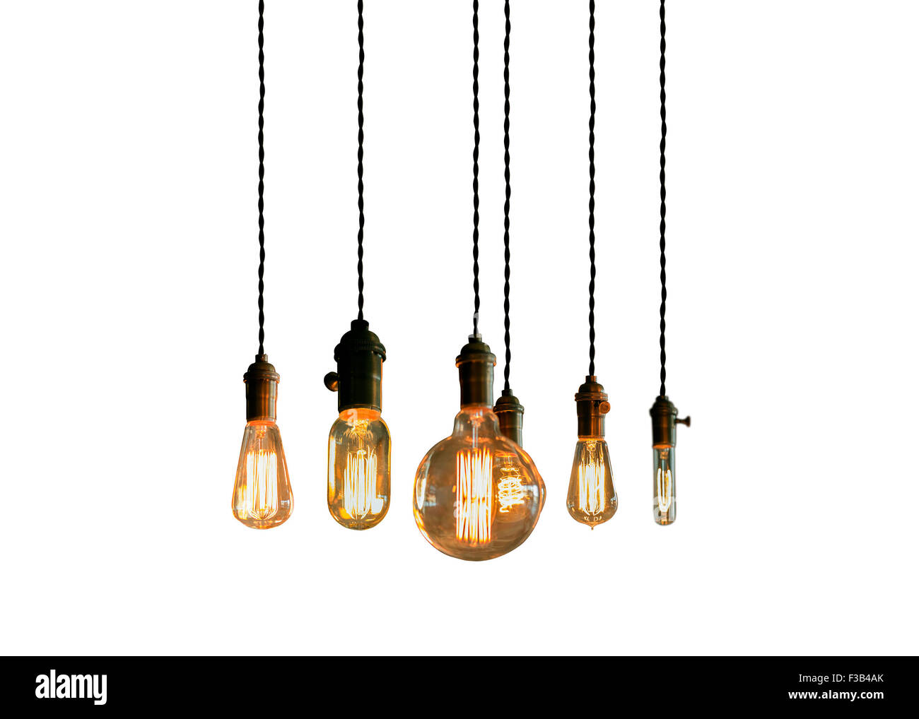 Antique style décoratif des ampoules à incandescence d'Edison Banque D'Images