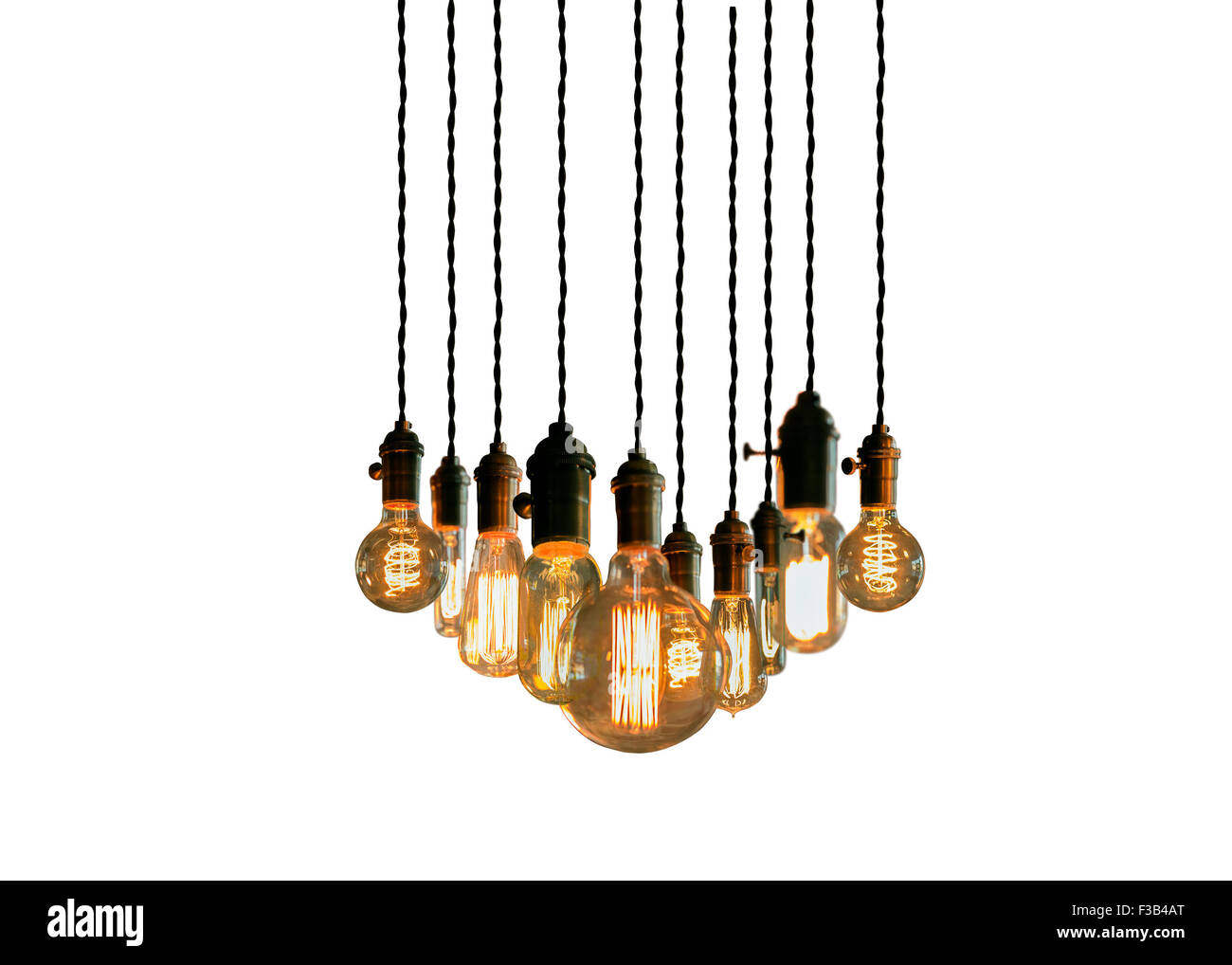 Antique style décoratif des ampoules à incandescence d'Edison Banque D'Images