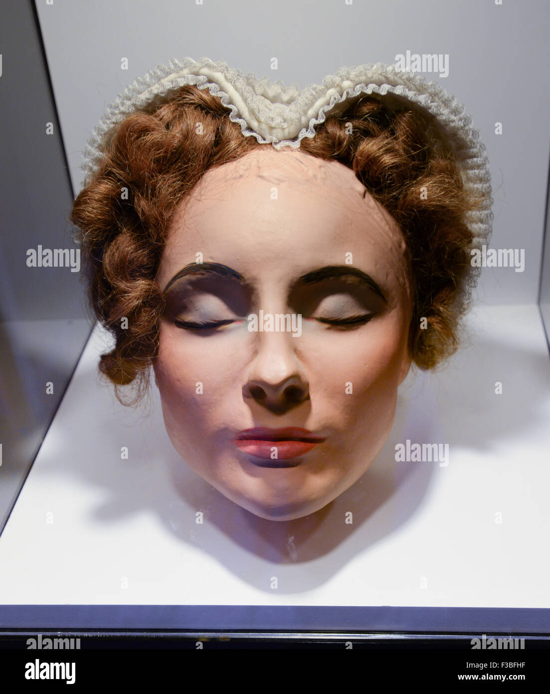 Le masque de la mort de Marie, Reine des Écossais, Mary Queen of Scots Chambre Jedburgh dans les Scottish Borders Banque D'Images